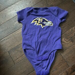 Lightly used Baltimore Ravens onsie 18 months